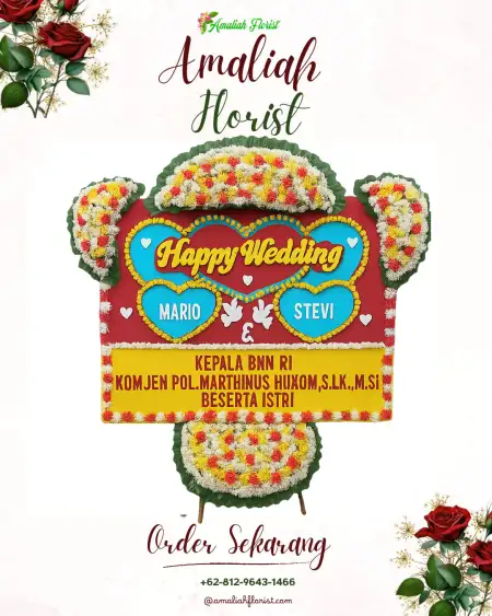 Papan Bunga Pernikahan Biwan